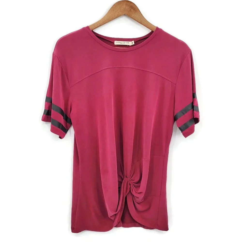 Chance‎ or Fate Short Sleeve Knot Front Top